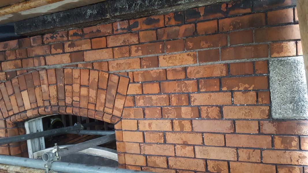 Examples of Brick repairs to Grade 1 Protected Structures
